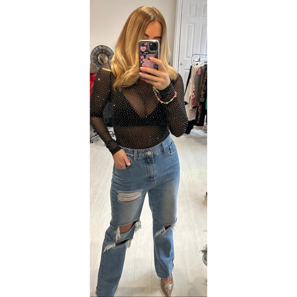 Image of Diamanté bodysuit