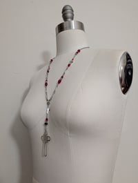 Image 2 of Rosenkruez Steel Rosary - Red V1