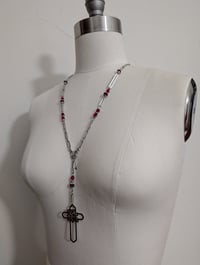 Image 2 of Rosenkruez Steel Rosary - Red V2