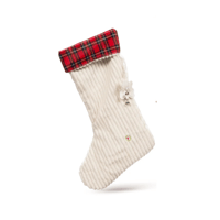 Image 2 of HuggleHounds Corduroy Tartan Dog or Cat Stocking