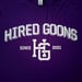 Image of "Hired Goons" Purple Reign, College shirt.  Limited edition.