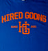 Image of Limited edition Hired Goons "Knicks" College shirt.  Orange & Blue