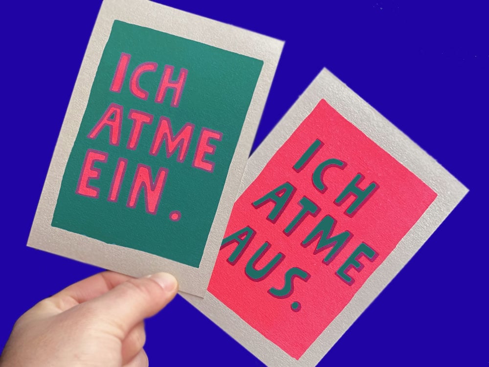 Image of POSTKARTE Ich atme ein / Ich atme aus
