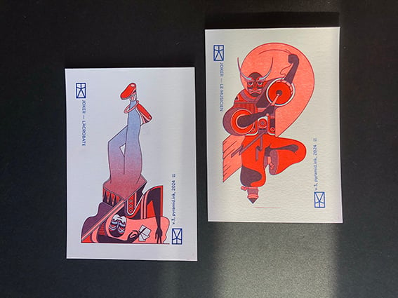 Image of jokers riso postcards