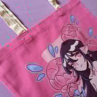 Image 2 of Peony Lady tote bag