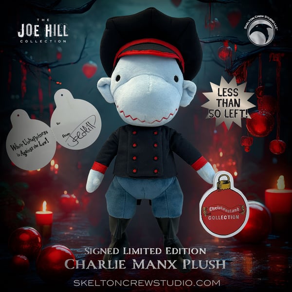 Image of JOE HILL 2024 CHARITY EVENT: SIGNED Limited Edition Charlie Manx Plush! LESS THAN 50 LEFT!