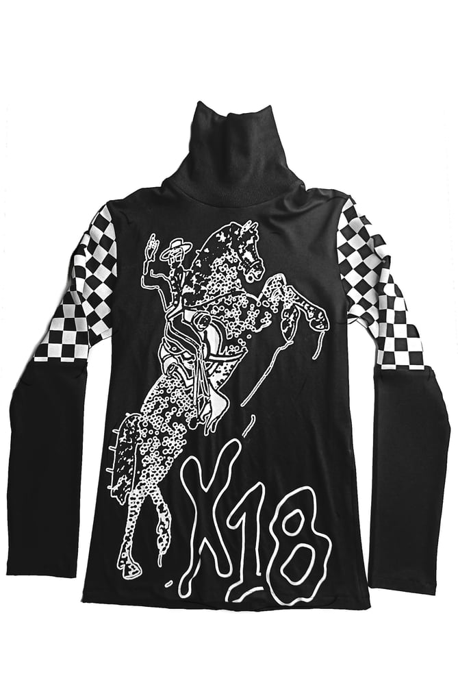 Image of 2025 - PRINTED ROLL NECK W HORSE