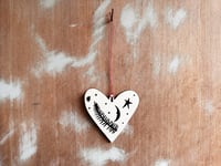 Image 3 of Winter Heart Wood Ornament