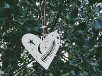 Image 1 of Winter Heart Wood Ornament