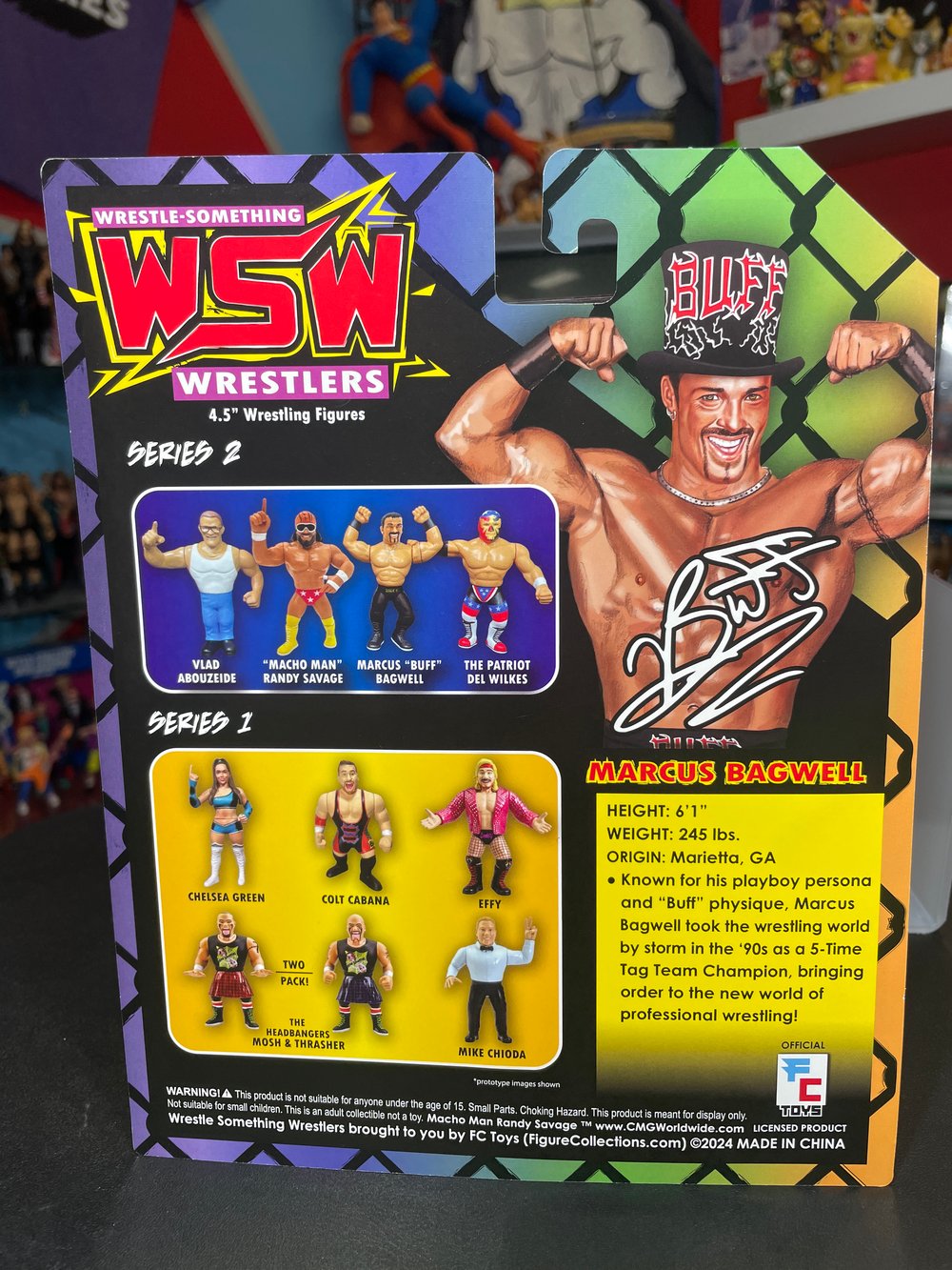 **IN STOCK** VARIANT 1 OF 500 BUFF BAGWELL WRESTLE-SOMETHING WRESTLERS SERIES 2 FIGURE BY FC TOYS