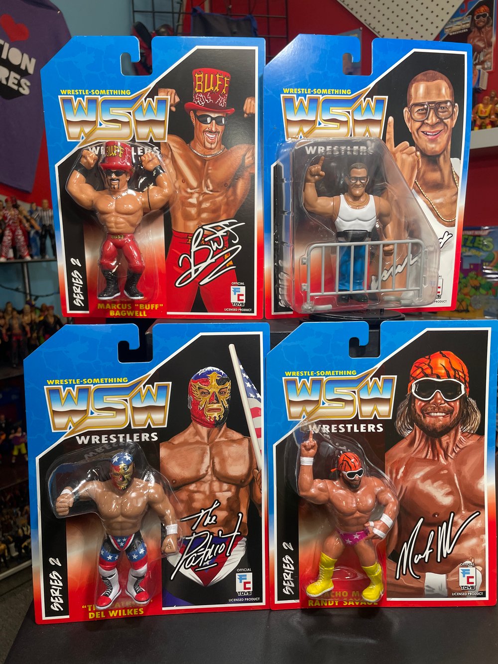 **BUNDLE OFFER** COMPLETE SET FC WSW Series 2 Buff Patriot Vlad & Macho Man Randy Savage Figures