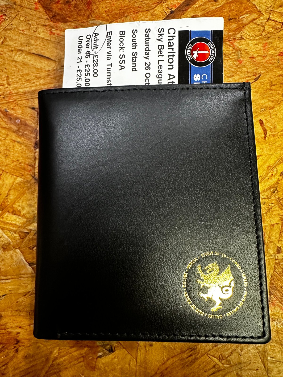 Image of Spirit of 58 Genuine Leather Black Wallet 