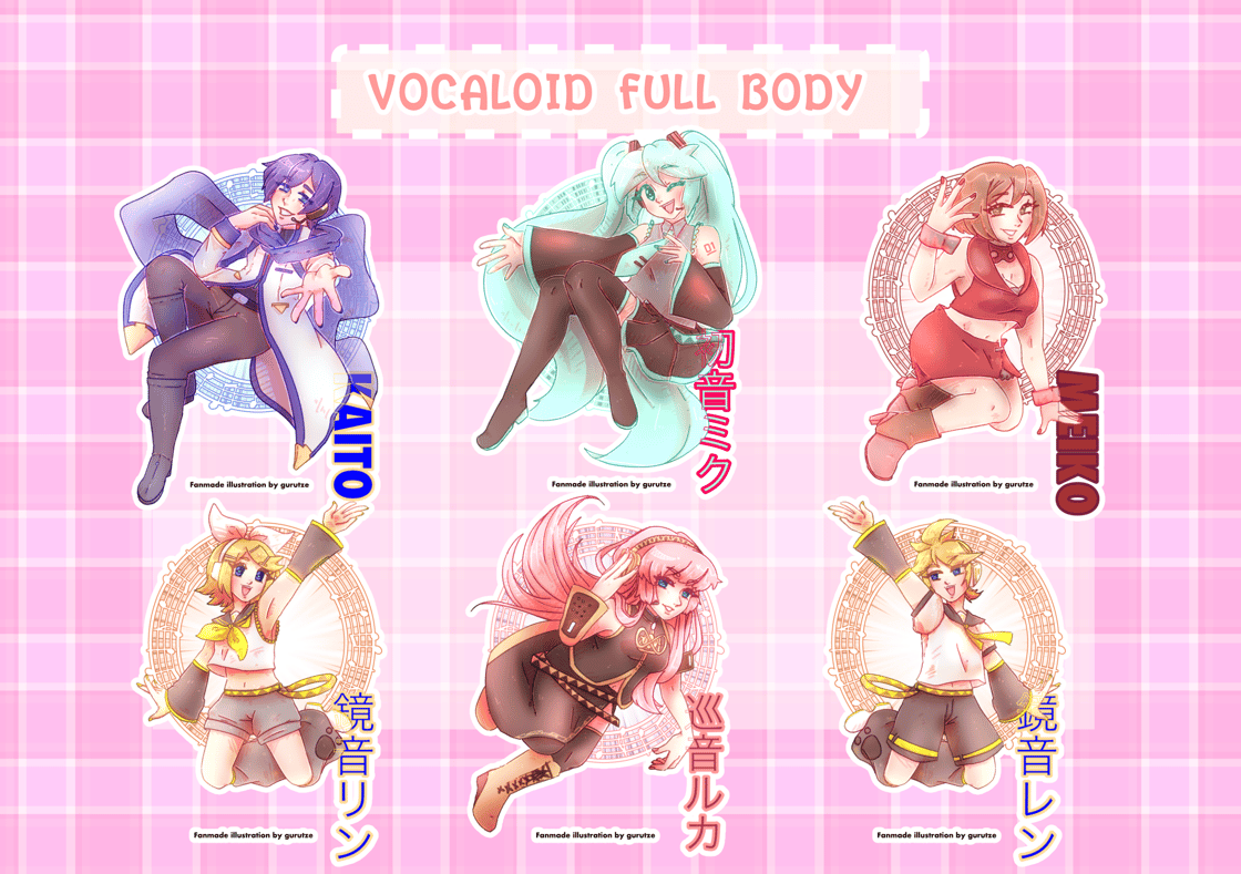 Image of VOCALOID full body charms (Pre-Order)