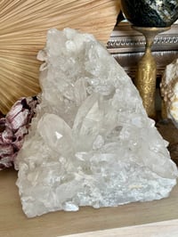 Image 1 of Large Double Sided Clear Quartz Points Cluster Statement Piece #2053