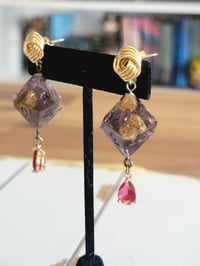 Image 1 of Gilded - d10 dice earrings