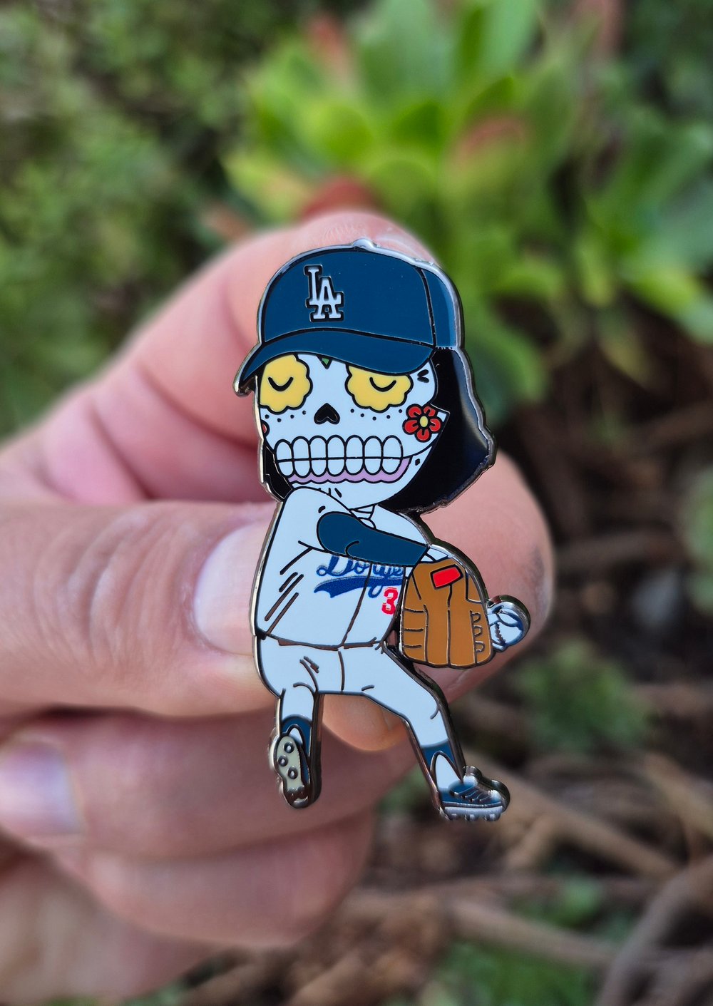 1981 Calavera Enamel Pin