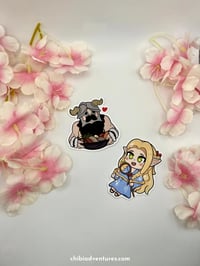 Image 1 of Dungeon Meshi Stickers: Marcille & Senshi - Matte Finish