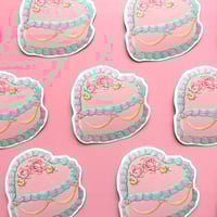 Image 2 of pink heart cake sticker