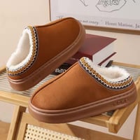 Image 2 of Winter Fluffy Platform Slippers for Women