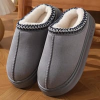 Image 3 of Winter Fluffy Platform Slippers for Women