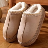 Image 4 of Winter Fluffy Platform Slippers for Women