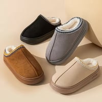 Image 5 of Winter Fluffy Platform Slippers for Women