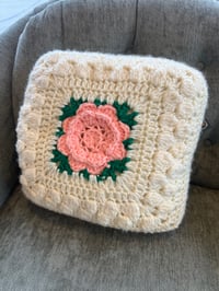 Image 2 of Crochet flower pillows #199 #200