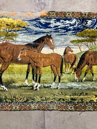 Image 4 of Antique horse tapestry 