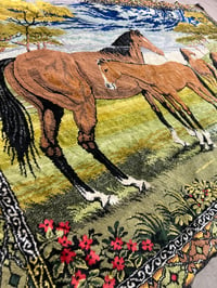 Image 1 of Antique horse tapestry 