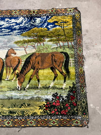 Image 5 of Antique horse tapestry 