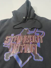 Image 1 of StrikeOut Nation Hoodie Black and red logo 