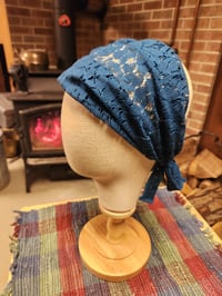 Image 1 of Pure Cotton Lace Covering with Ties- Deep Teal
