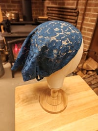 Image 2 of Pure Cotton Lace Covering with Ties- Deep Teal
