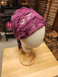 Image 1 of Pure Cotton Lace Cover with Ties- Purple