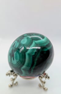 Image 2 of Malachite Crystal egg 