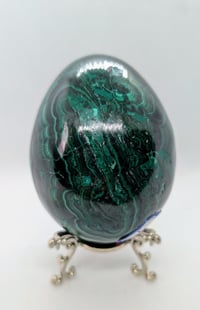 Image 1 of Malachite Crystal Egg  (larger)