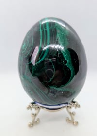 Image 4 of Malachite Crystal Egg  (larger)