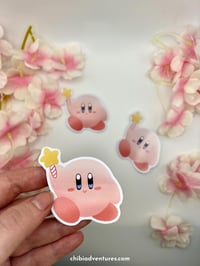 Image 2 of Pink Kirby Sticker | Kawaii Art | Matte and Waterproof Finish