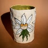 Ceramic Cup: White Flower Guys