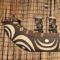 Image 1 of Vintage Oceanic Arts Marquesan Wall Mount Canoe