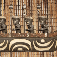 Image 3 of Vintage Oceanic Arts Marquesan Wall Mount Canoe