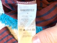 Image 8 of Gangsterville by Glad Hand 2017ss flat head stripe silk screen shirt, size M