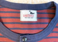 Image 3 of Gangsterville by Glad Hand 2017ss flat head stripe silk screen shirt, size M