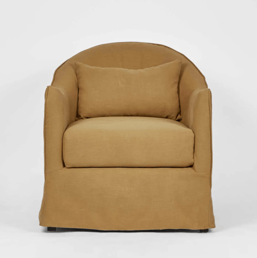 Image of Nutmeg Slip Covered Armchair 