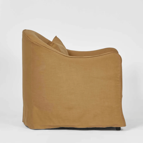 Image of Nutmeg Slip Covered Armchair 