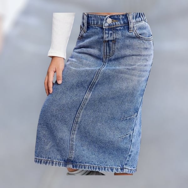 Image of Denim long skirt 