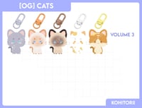 Image 3 of [Original] Colored Cats Keychain