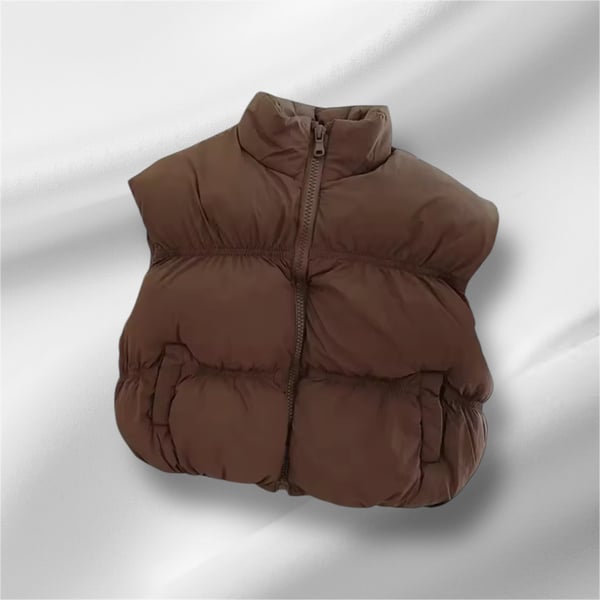 Image of Brown puff vest 