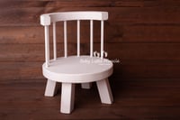 Image 3 of Wooden chair brown, vintage white or white