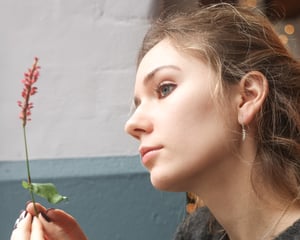 Image of Silver Fern Leaf hook earrings